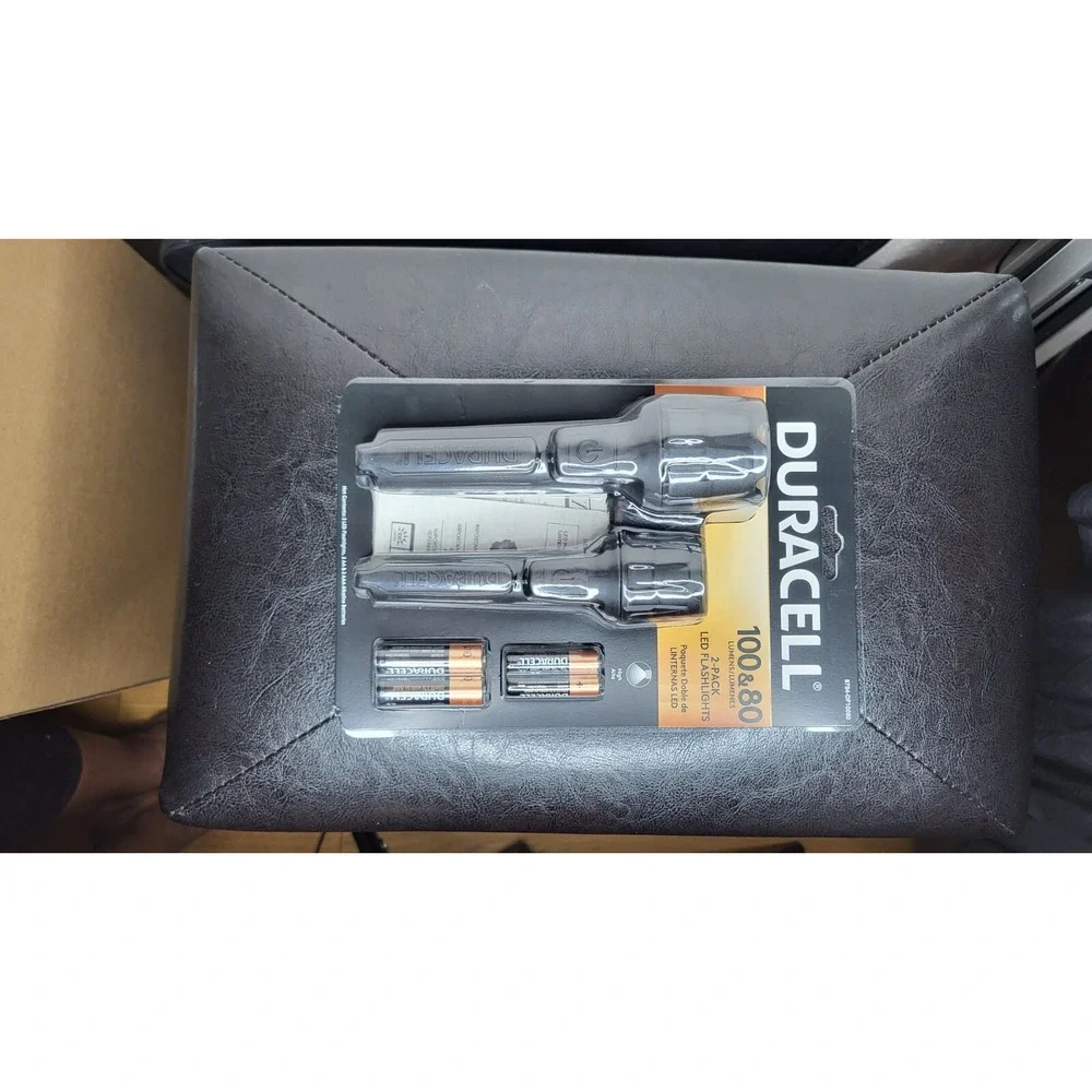 Duracell‎ Heavy Duty Rubber Flashlight Combo Pack -100 & 80 Lumen Flashlights